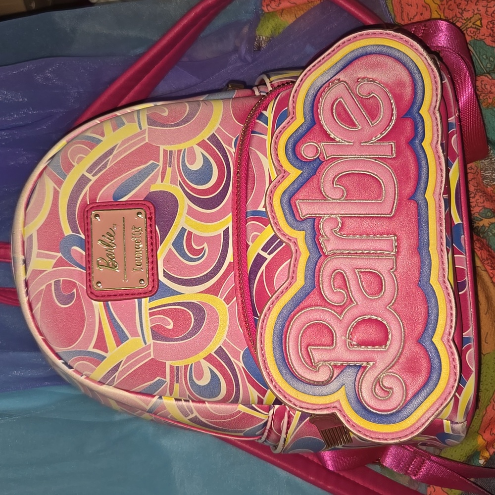 Loungefly Barbie Totally Hair 30th Anniversary Mini Backpack!! Faded But Good!
